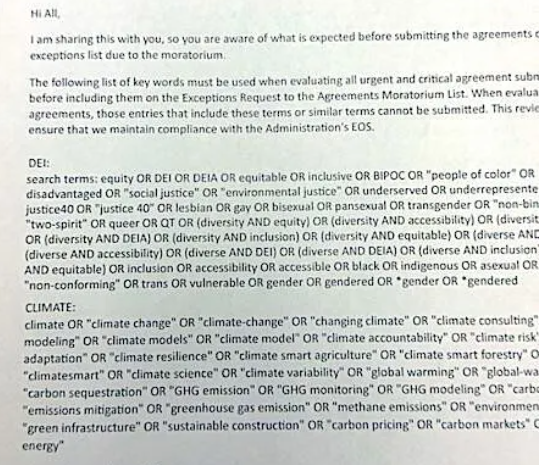 ‘Clean water,’ ‘equity,’ ‘microplastics’ and other words banned in